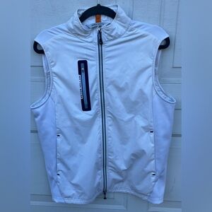 Women's Peter Millar Vest White  Sleeveless Crown Sport Golf S